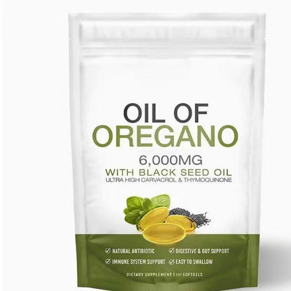 Cápsulas de Aceite de Orégano y Comino Negro, 180 cápsulas blandas