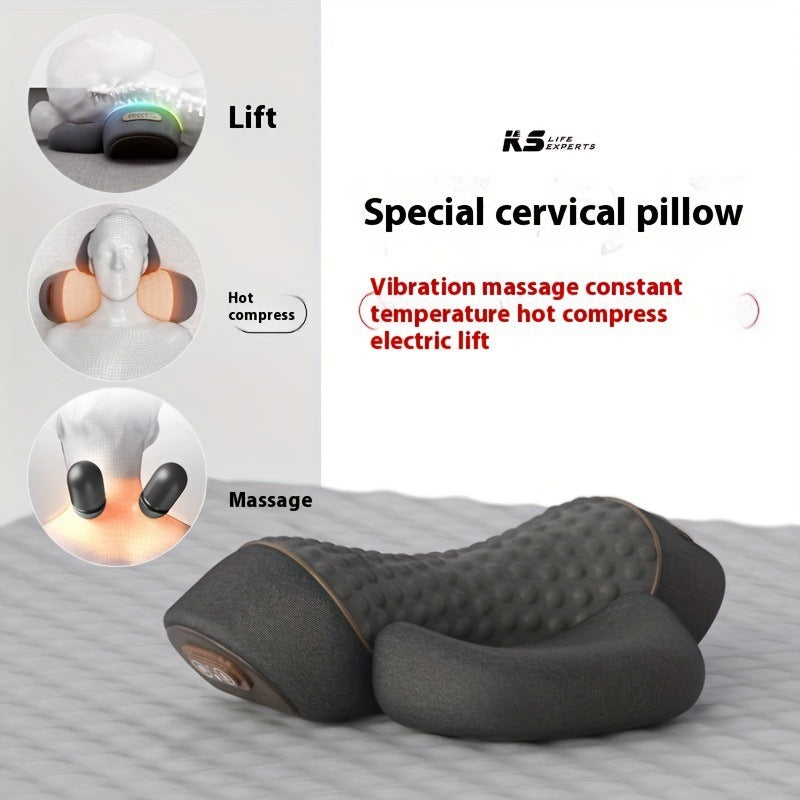 Almohada cervical Cervia, modelo gris clásico de 2 funciones