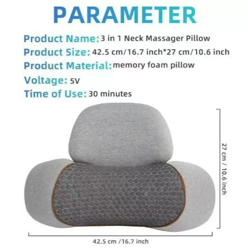 Almohada cervical con masaje y calor