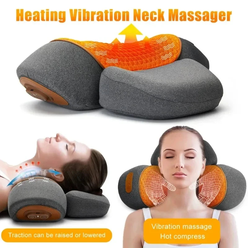 Almohada cervical con masaje y calor